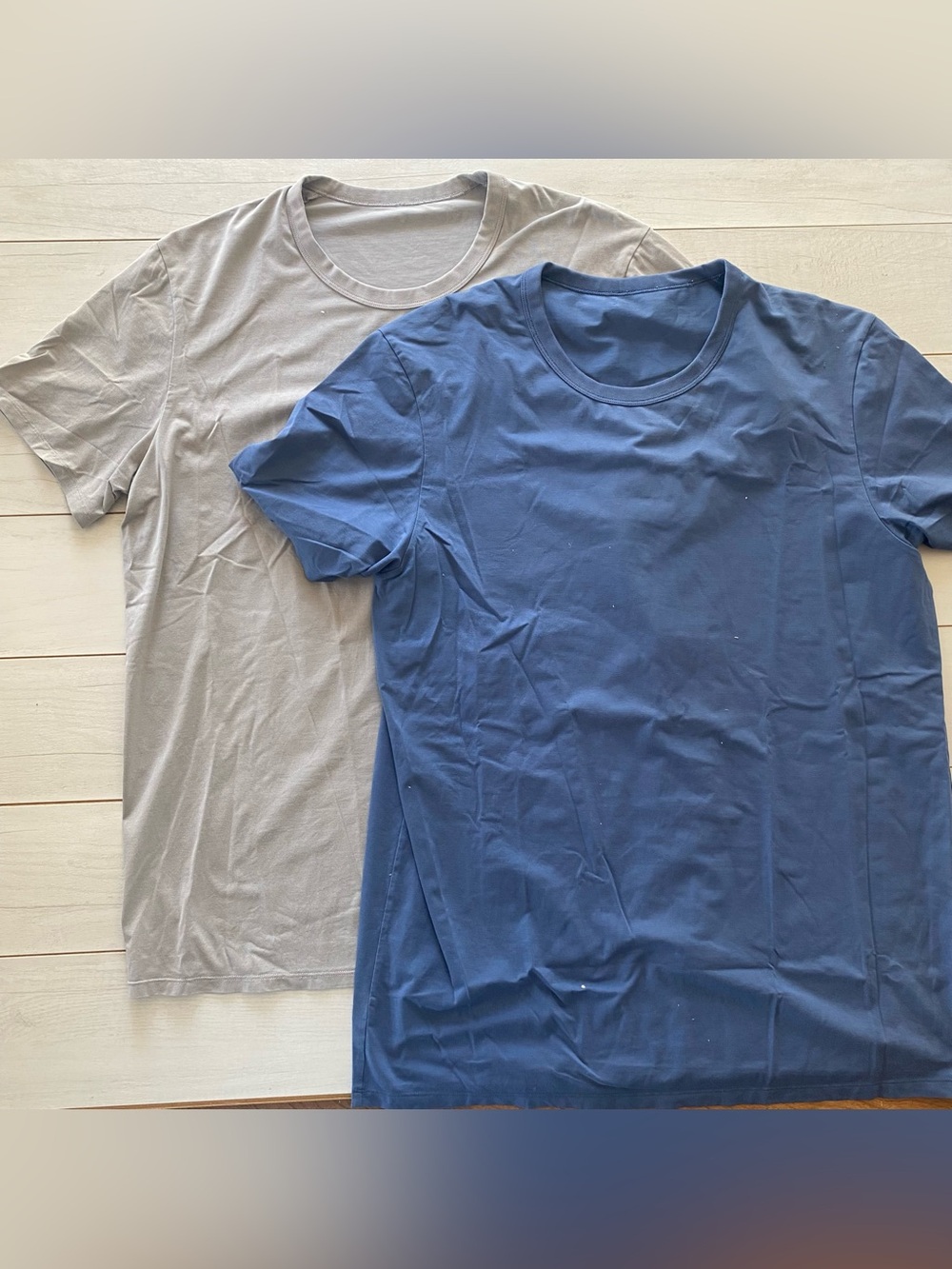 Lululemon Men's Nulu Crew Neck T-Shirt BUNDLE - Gray/Blue Sz XL